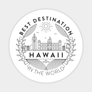 Hawaii Minimal Badge Design Magnet